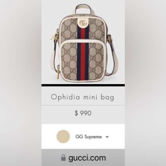 Gucci Ophidia mini bag brand new wrapped. White with beige - Picture 6 of 7